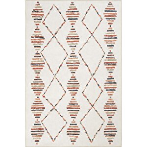 Carnival Renkli Halı Koridor Halısı Dijital Baskı Halı Makinede Yıkanabilir Muftak Halısı 140x190 cm