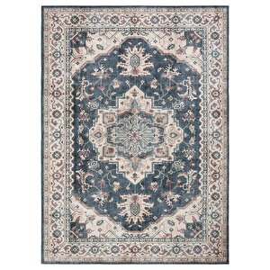 Private Bej Halı Vintage Halı Yolluk Dijital Baskı Halı Makinede Yıkanabilir Salon Halısı 140x190 cm