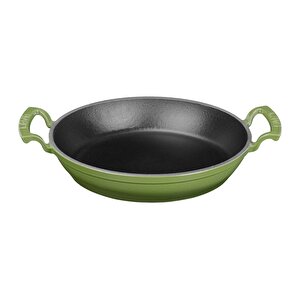 Döküm Yuvarlak Sahan Döküm Demir Yekpare Çift Kulplu Çap(ø)24cm. Yeşil