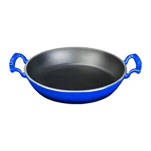 Döküm Yuvarlak Sahan Döküm Demir Yekpare Çift Kulplu Çap(ø)24cm. Mavi