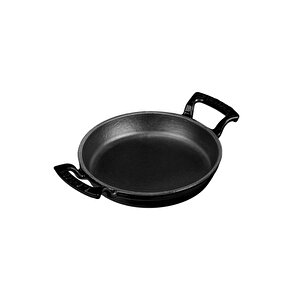 Döküm Yuvarlak Sahan Döküm Demir Yekpare Çift Kulplu Çap(ø)20cm. Siyah