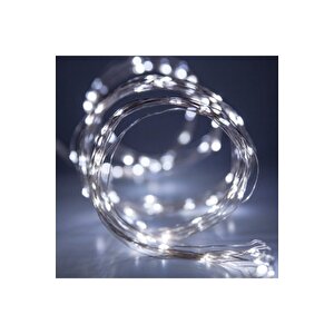 10 Metre İnce Tel Pilli Dekoratif  Peri Led