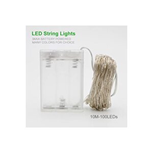 5 Mt Peri Rgb 50 Led Pilli Parti Yılbaşı Ağaç Dekoratif Aydınlatma Lambası Animasyonlu Süsleme
