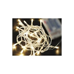 Dahili Pilli Şeffaf Kablolu Gün Işığı Sarı Renk Peri Led Işık 5 Metre