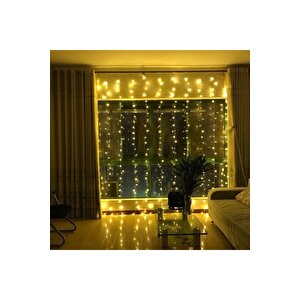8 Fonksiyonlu 200 Led 10 Saçak Şerit Led 2x2 Perde Ip Led Gün Işığı