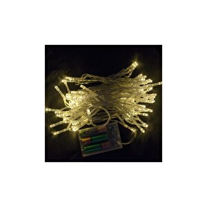 10 Metre Peri Led Yüksek Işık Pilli Dekoratif 90 Adet Led