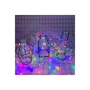 Pilli Renkli Peri Led Işık Dekoratif Aydınlatma 5 Metre Rgb Led