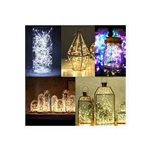 Peri Pilli Dekoratif  Yılbaşı  Ince Tel 5 Led Işık