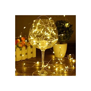 Pilli Tel Peri Led 10 Metre Sarı