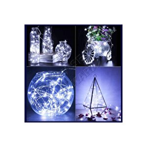 10 Metre Beyaz Peri Led Pilli Yılbaşı Süsü / Hediyelik