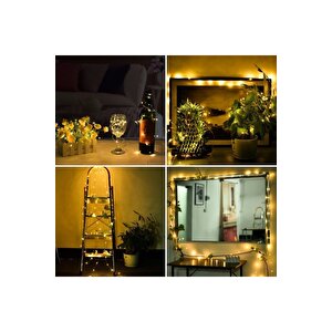 10 Metre Led Aydınlatma Telli Rustik Dekor Pilli Peri Led Işık