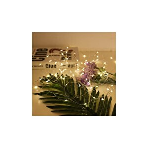 Peri Led Işık 28 Ledli 3 Metre Sarı Led Şerit Aydınlatma Pilli Spot Led