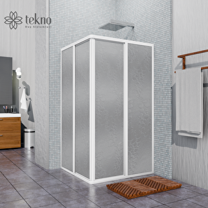 Beyaz Kare Plasti̇k Mi̇ka Duşakabi̇n 100x100 H:180