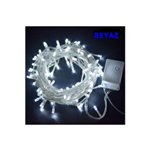 10 Metre 100 Ledli Dekoratif Beyaz Peri Led Yılbaşı Ağaç Süsü ( 220v )