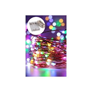 3mt Peri Rgb 30 Led Pilli Noel Parti Yılbaşı Ağaç Dekoratif Aydınlatma Lambası Animasyonlu Süsleme