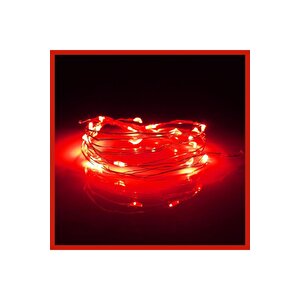 3 Adet 10 Metre 100 Ledli Kırmızı Peri Led Yılbaşı Hediyelik