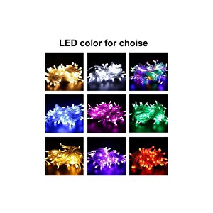 100 Ledli Yılbaşı Led Işık Süs 10 Metre Parti Led Işıkları