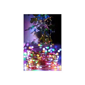 5 Mt Peri Rgb 50 Led Pilli Parti Yılbaşı Ağaç Dekoratif Aydınlatma Lambası Animasyonlu Süsleme