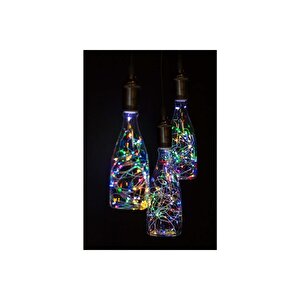 5mt Peri Rgb 50 Led Pilli Noel Parti Yılbaşı Ağaç Dekoratif Aydınlatma Lambası Animasyonlu Süsleme