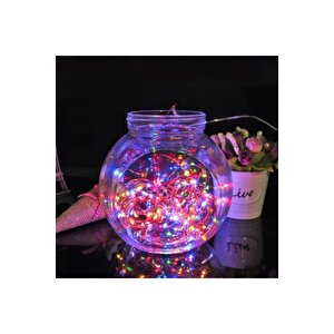 5mt Peri Rgb 50 Led Pilli Noel Parti Yılbaşı Ağaç Dekoratif Aydınlatma Lambası Animasyonlu Süsleme