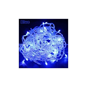 Dekoratif 100 Led 10 Metre Animasyonlu Yılbaşı Süs Led Işık Mavi