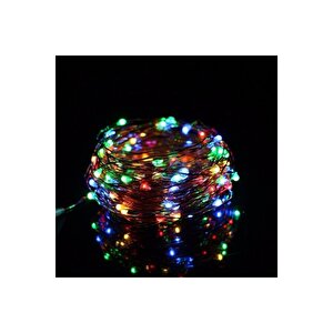 5mt Peri Rgb 50 Led Pilli Noel Parti Yılbaşı Ağaç Dekoratif Aydınlatma Lambası Animasyonlu Süsleme