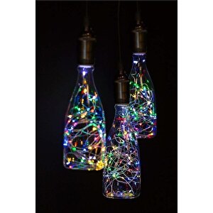 5mt Peri Rgb 50 Led Pilli Noel Parti Yılbaşı Ağaç Dekoratif Aydınlatma Lambası Animasyonlu Süsleme