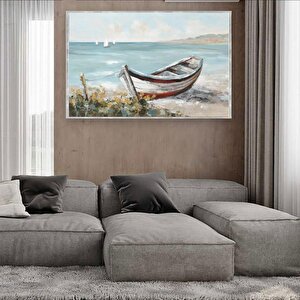 Sandal Yağlı Boya Dokulu Tablo Siyah Çerçeve 50x70 cm