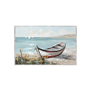 Sandal Yağlı Boya Dokulu Tablo Siyah Çerçeve 75x100 cm