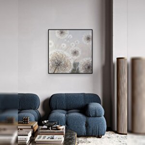Polenler Yağlı Boya Dokulu Tablo Siyah Çerçeve 80x80 cm