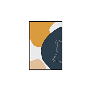 Crane İkili Set Yağlı Boya Dokulu Tablo Siyah Çerçeve 75x100 cm
