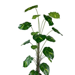 Yapay Ağaç Difenbahya Tropik 18 Dallı Çalılı Gövde 120x60cm Gümüş Aleminyum Saksıda