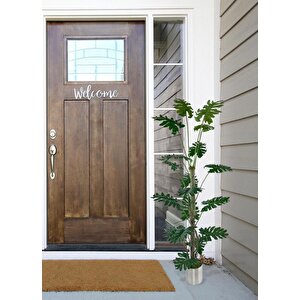 Yapay Ağaç Syngonium Plants 18 Dallı Çalılı Gövde 120x60cm Gümüş Aleminyum Saksıda