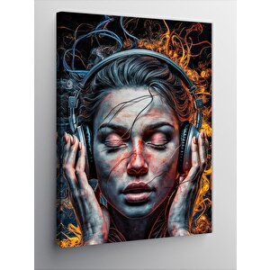 Kanvas Tablo Müzik Ve Kadın 70x100 cm