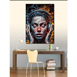 Kanvas Tablo Müzik Ve Kadın 70x100 cm