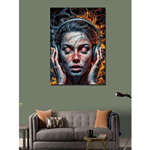 Kanvas Tablo Müzik Ve Kadın 70x100 cm