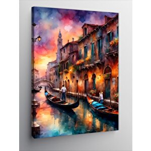 Kanvas Tablo Venedikteki Gondollar 70x100 cm