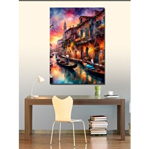 Kanvas Tablo Venedikteki Gondollar 70x100 cm
