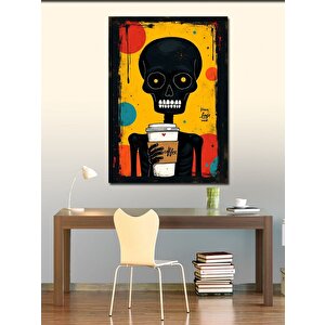 Kanvas Tablo Kahveli İskelet 70x100 cm