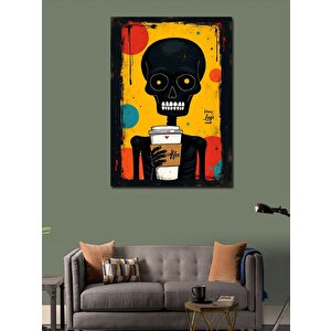 Kanvas Tablo Kahveli İskelet 100x140 cm