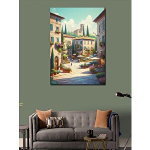 Kanvas Tablo İtalyan Köyü 70x100 cm