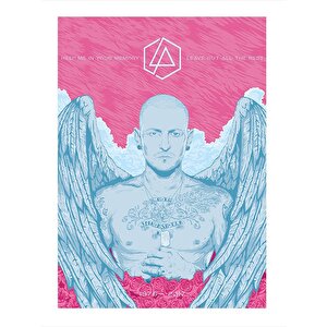 Linkin Park Chester Bennington Tasarım Ahşap Tablo 35cm X50cm 35x50 cm