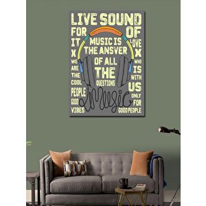Kanvas Tablo Müzik Afişi 70x100 cm