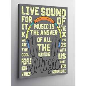 Kanvas Tablo Müzik Afişi 100x140 cm