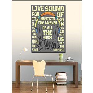 Kanvas Tablo Müzik Afişi 100x140 cm