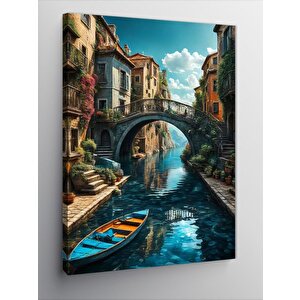 Kanvas Tablo Venedik Kanalları 100x140 cm