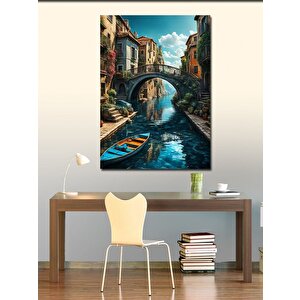 Kanvas Tablo Venedik Kanalları 100x140 cm