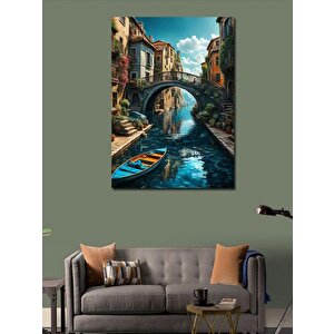 Kanvas Tablo Venedik Kanalları 100x140 cm