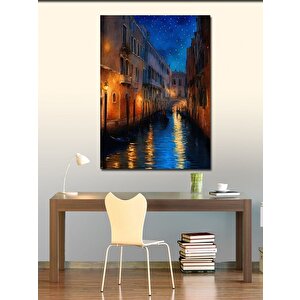 Kanvas Tablo Venedikte Gece 100x140 cm