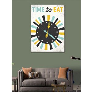 Kanvas Tablo Yemek Saati 70x100 cm